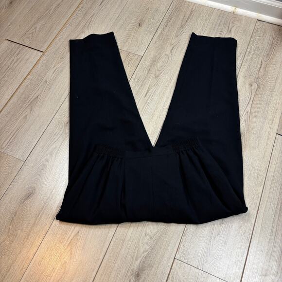 Vintage Haut De Gamme En Avance Black Trousers Pleated Lined Dress Pants 14 High - Picture 4 of 8